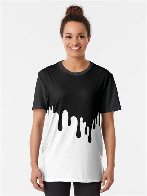 Black Paint Drip T Shirt For Sale By Laylooo Redbubble Black