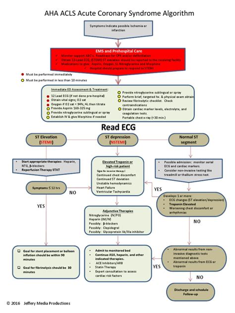 Acs Algorithm 2016pdf Myocardial Infarction Cardiovascular Physiology