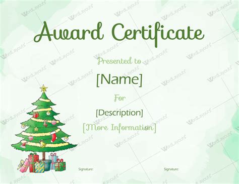 Free Printable Christmas Award Certificates
