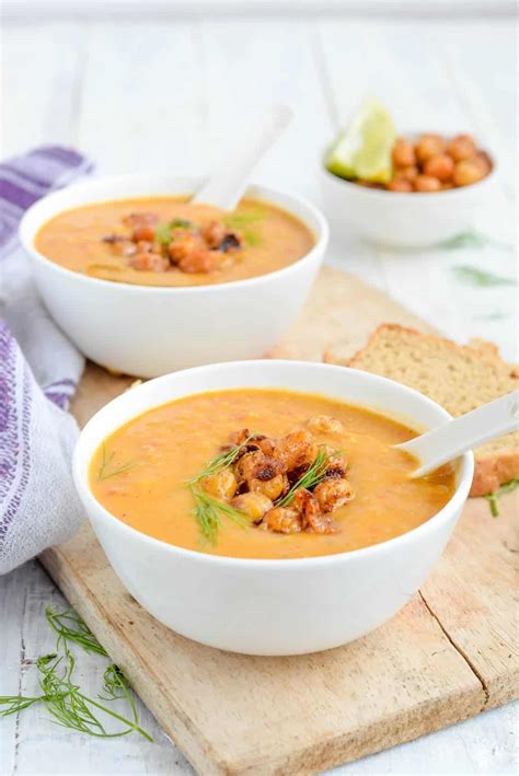 Lentil And Coconut Milk Soup Recipe The Flavours Of Kitchen