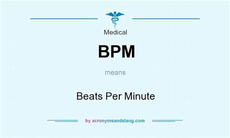 Bpm Beats Per Minute In Medical By