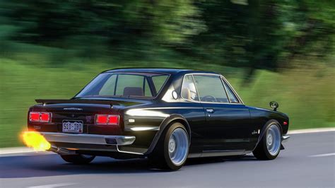 Nissan Skyline 2000 GT R On Countryside Roads Aspertsham Assetto