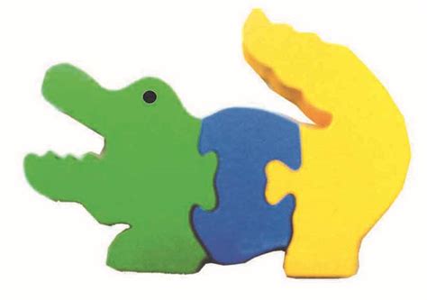 Alligator Jigsaw Puzzle Colored Fobs Scientific Limited