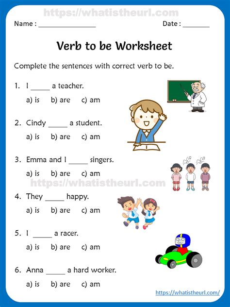 Verb To Be Worksheets English Grammar For Kids English Lessons For