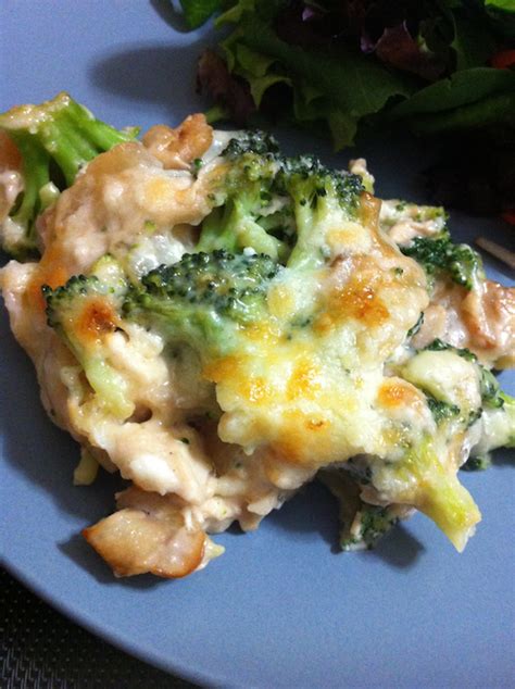 Pour the mixture over the broccoli and top with the. Creamy Chicken and Broccoli Casserole - A Seat at the Table