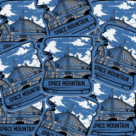 Space Mountain Sticker Pixie Lee And Co
