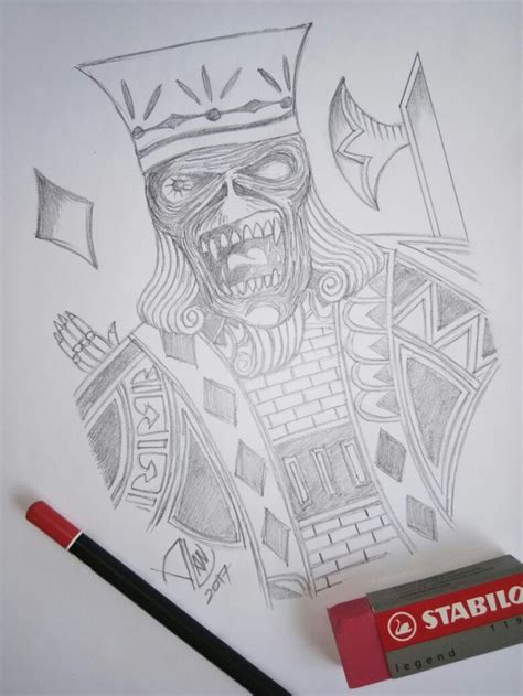 King Maiden Iron Maiden Sketch Art By Alan Mx Iron Maiden Art
