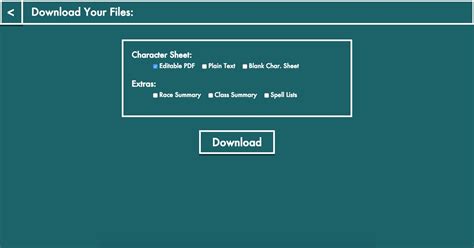 Select which books to use: DnD Next Character Creator | Devpost