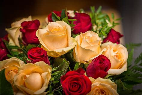 Blumen Rosen Blumenstrauß Kostenloses Foto Auf Pixabay