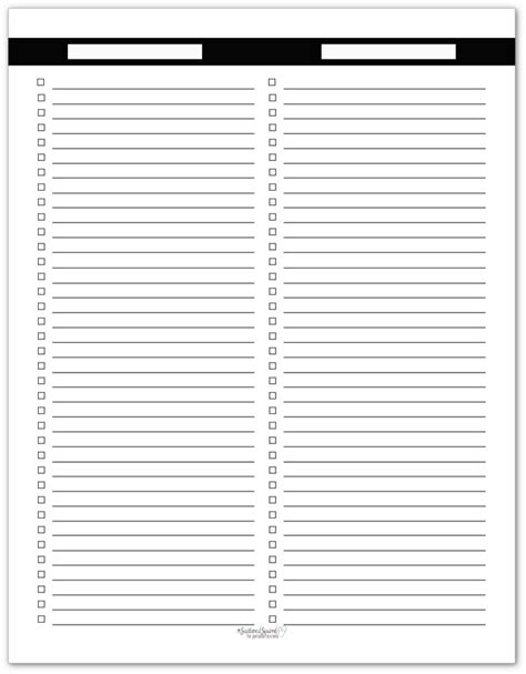 Black And White Master To Do List Printables In Three Sizes To Do To