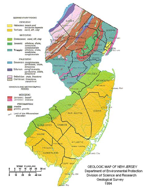 New Jersey Geologic Map Us Geological Survey