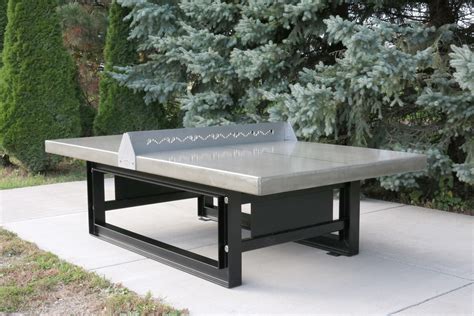 Outdoor Concrete Ping Pongtennis Table With Steel Base Doty Concrete