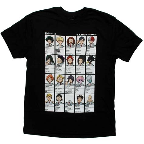 My Hero Academia My Hero Academia Class 1a Ua Hs Students T Shirt