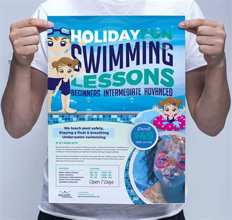 Swimming Lessons Poster Template In Psd Ai And Vector Brandpacks
