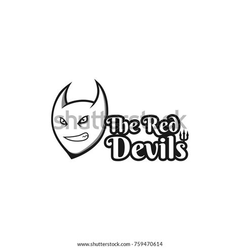 Red Devils Fan Art Print Stock Vector Royalty Free 759470614
