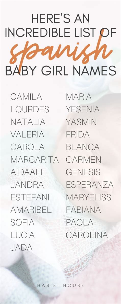 Spanish Names For Girls And Their Meanings Which Will You Choose My