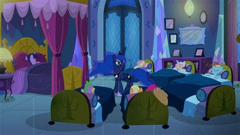 Image Princess Luna Surrounded By Sleeping Mane Six S5e13png My