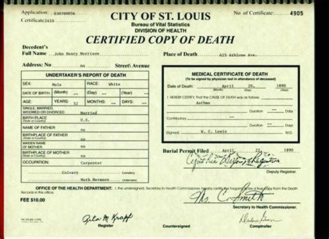 St Louis Death Certificates Iqs Executive