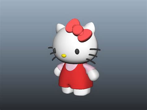Hello Kitty 3d Model Maya Files Free Download Cadnav