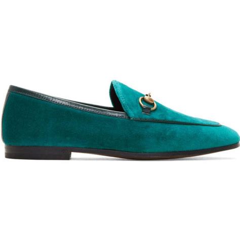 Gucci Blue Velvet Jordaan Loafers 635 Liked On Polyvore Featuring
