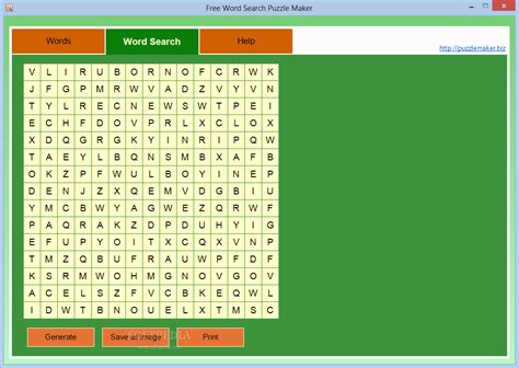 Free Word Search Puzzle Maker Download Gambaran