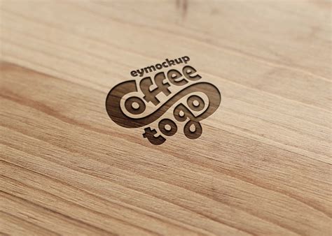 Free Wood Engraved Logo Mockup Freebies Mockup