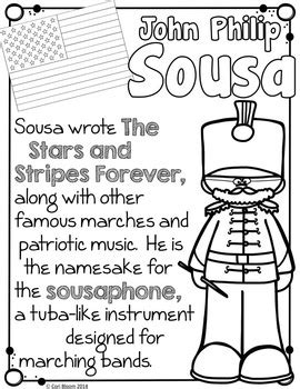 Visit the post for more. American Composers Coloring & Fact Sheets FREEBIE by Cori ...