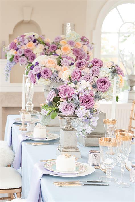 This vibrant shade of peach. Lavender and Peach Manor Wedding Inspiration ⋆ Rebecca ...