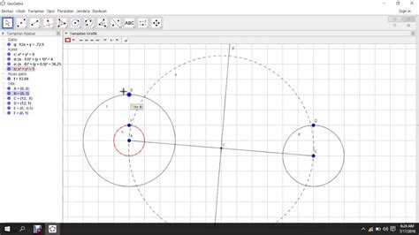 Melukis Garis Singgung Luar Lingkaran Dengan Geogebra Youtube