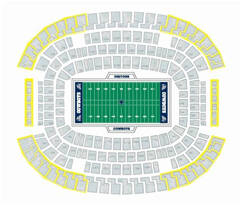 Dallas Cowboys Stadium Seating Chart Party Pass Cabinets Matttroy