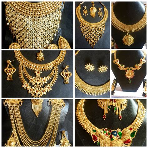 Indian 22k Gold Plated Wedding Necklace Earrings Jewelry Set Variations 8 Set Ebay