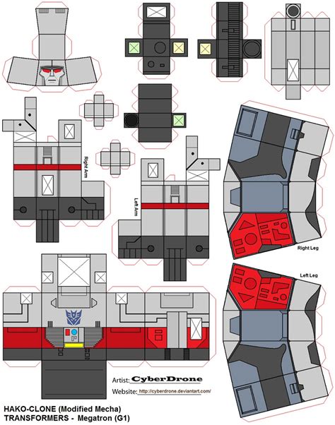 Transformers Papercraft Megatron Papercraft Credit To Printable