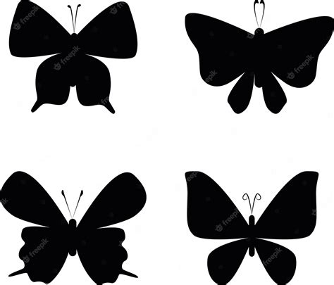 Conjunto De Mariposas Vectoriales Vector Premium