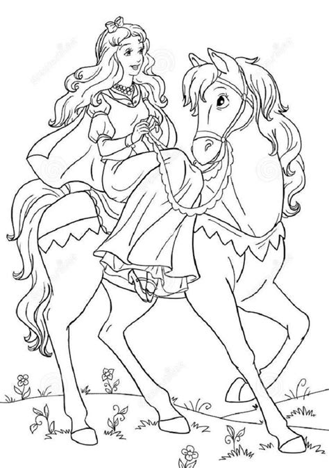 Princess Horse Coloring Coloring Pages