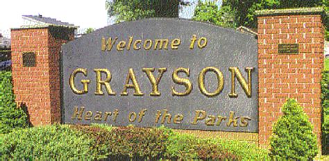 Grayson Ky Welcome Sign In City Park Photo Picture Image Kentucky