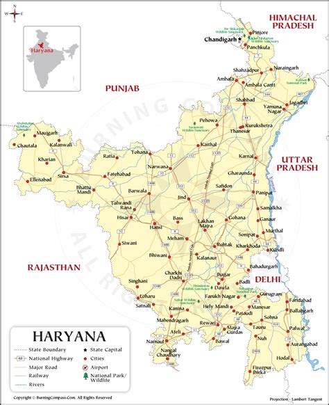 Haryana Map Haryana State Map
