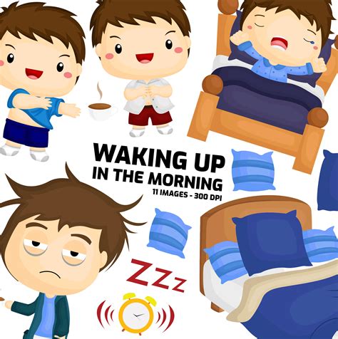 Kids Waking Up Clipart Early Morning Clip Art Morning Routine