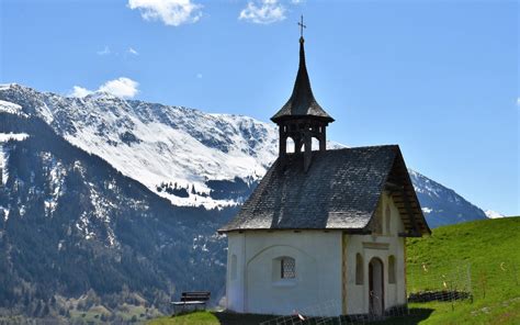 Download Mountain Alps Religious Chapel Hd Wallpaper By Iso Tuor