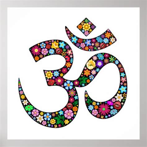 Om Aum Namaste Yoga Symbol Posters Zazzle