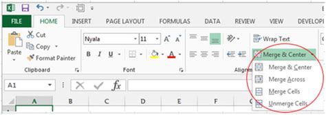 It only leads to trouble with selecting, sorting and referencing. Shortcut Key for Merge and Center in Microsoft Excel ...