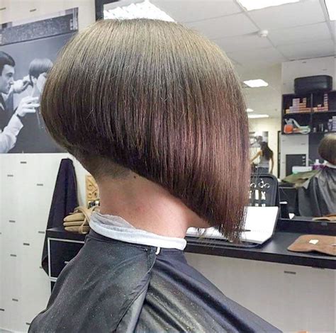 Perfect A Line Bob With A Very Short Buzzed Nape Inverted Bob