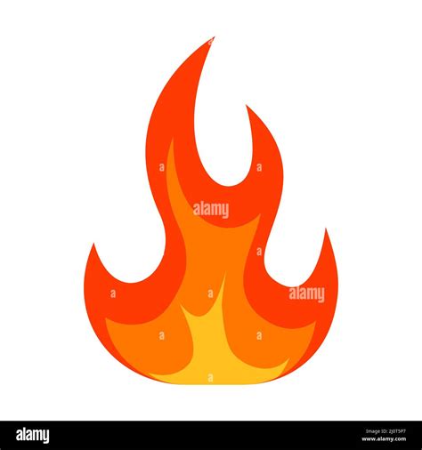 Icono De Llama De Fuego Símbolo De Color De Hoguera Vector Aislado