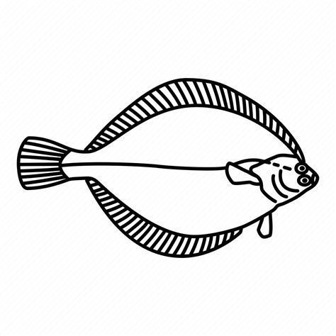 Fish Flounder Gills Seafood Icon Download On Iconfinder