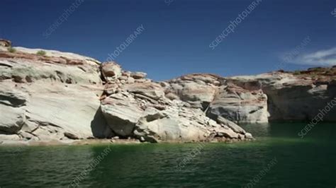 Sandstone Formations At Lake Powell Stock Video Clip K0046000