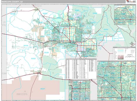 Maricopa County Az Wall Map Premium Style By Marketmaps Wall Maps
