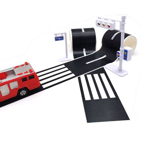 Distinctive Style Road Tape 5 Meters Diy Reusable Railway Road Stickers