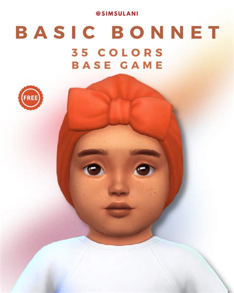 Basic Bonnet Infant Free Simsulans On Patreon Sims Baby Sims 4