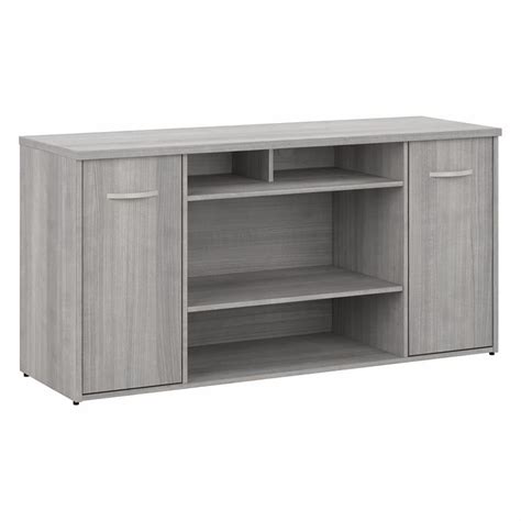 Studio C 60w Office Storage Cabinet W Doors In Platinum Gray