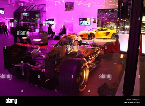 Formula 1 Car And Mclaren Mp4 Car In Showroom Mclaren Beverly Hills Store