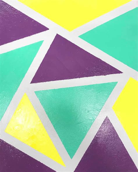 Easy Abstract Geometric Acrylic Painting | SCYAP